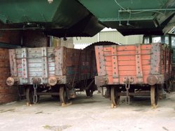 Coal Wagons, underneath the coal chutes. Wallpaper