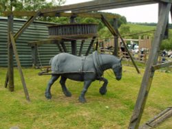 Model of a working pit pony. Wallpaper