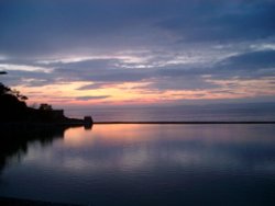 Looking out at the Bristol Channel from Clevedon Wallpaper