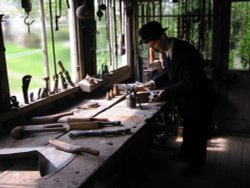 Inside one of the buildings at Weald & Downland Open Air Museum, Sussex Wallpaper