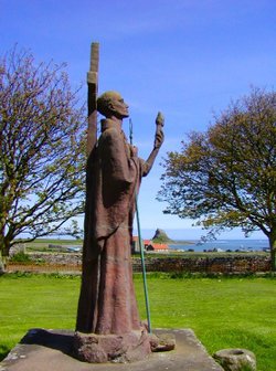 Statue of St Aiden - Lindisfarne - Northumberland
