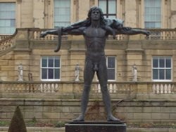 Statue of Orpheus in the Garden of Harewood House (Leeds) Wallpaper