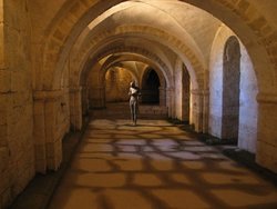 Winchester Crypt with modern sculpture Wallpaper