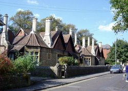 Alms houses in polebarn road Wallpaper