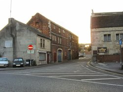 back street in early morning Wallpaper