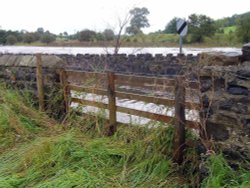 River Ribble in flood at West Bradford (July 2004), Lancashire Wallpaper