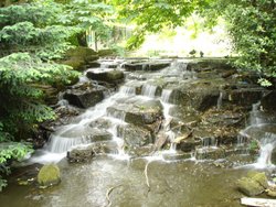 The weir in Grove Park near the old mill Wallpaper