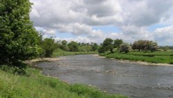 River Ribble at West Bradford, Lancashire Wallpaper