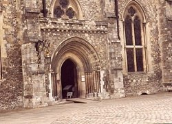 Entrance to the Great Hall in Winchester Castle, Winchester, Hampshire Wallpaper