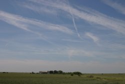 Monk Farm, Foulness Island. River Roach behind sea wall. Wallpaper