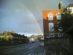 Rainbow over Rochester, Kent Wallpaper