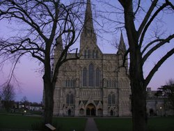 Salisbury Cathedral, Salisbury, Wiltshire. January 2005 Wallpaper