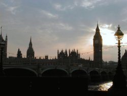 London at sunset. Wallpaper