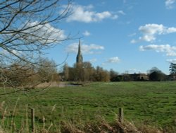 Salisbury Cathedral in Winter Wallpaper