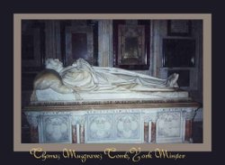 The crypt of Thomas Musgrave in York Minster Cathedral in York Wallpaper