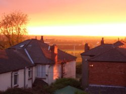 View over West Common from Yarborough Hill, Lincoln Wallpaper