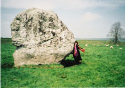 Kate at Avebury Stone Circle in Wiltshire Wallpaper