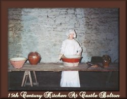 15th century kitchen at Castle Bolton Wallpaper