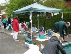 Pavement Art at the Parade in Cookham Rise, Berkshire