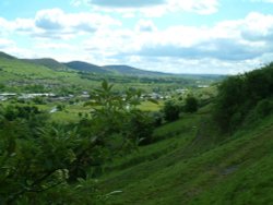 view coming into Mossley Wallpaper