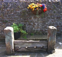 Village Stocks, Waddington, Lancashire Wallpaper