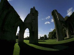 Glastonbury Abbey, Glastonbury, England. Taken during my honeymoon in Sept. 2004. Wallpaper