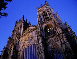 Exterior of York Minster at evening light, York, England. Taken during my honeymoon in Sept. 2004. Wallpaper