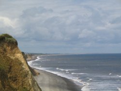 view of coast between Sheringham and Sheringham Park taken May 2004 Wallpaper