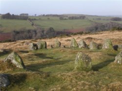 Nine maidens stone circle, Belstone, Dartmoor National Park, Devon Wallpaper