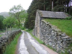 The road leading to Helvellyn Youth Hostel Wallpaper