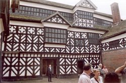 Inner courtyard of Little Moreton Hall, cheshire