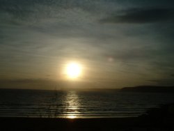 sunset from bigbury bay, south Devon