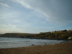 South Devon cliffs from Bigbury-on-sea. Wallpaper