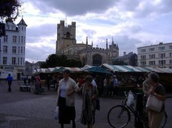 The Market in Cambridge Wallpaper