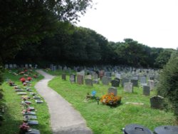 Cemetery in Bude, Cornwall Wallpaper