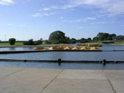 View across the boating Lake. Wallpaper