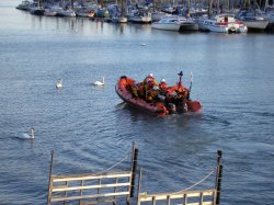 The launch of the Blue Peter lifeboat, Littlehampton. Wallpaper