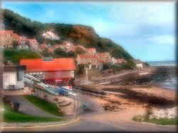 Runswick Bay, North East Yorkshire, 11th Sept 2005.(late afternoon) Wallpaper