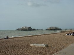 Old Brighton Pier before fire Wallpaper