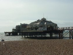 Old Brighton Pier before fire Wallpaper