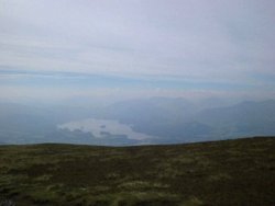 Derwent water viewed from mid way up Skiddaw Wallpaper