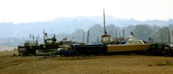 Fishing Boats on Deal Beach Wallpaper