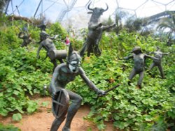 Bronze images at the Eden Project in Cornwall Wallpaper