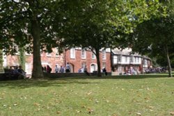 Cathedral Green in Exeter Wallpaper