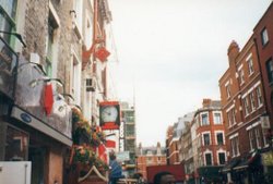 A street in Soho, London Wallpaper