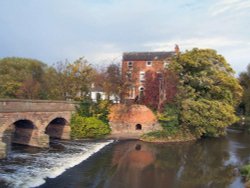 Taken from Burton Bridge. Burton upon Trent, Staffordshire Wallpaper