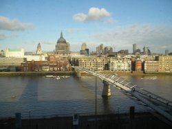 Millennium Bridge & St Paul's Cathedral, London Wallpaper