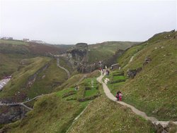 View from the top Tintagel Castle, Cornwall Wallpaper