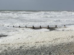 A stormy day autumn 2005 Tywyn, Wales Wallpaper