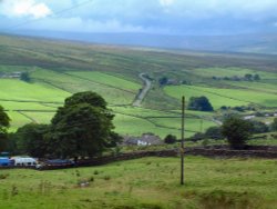 View over to Heartside from Garrigill, Cumbria. Wallpaper